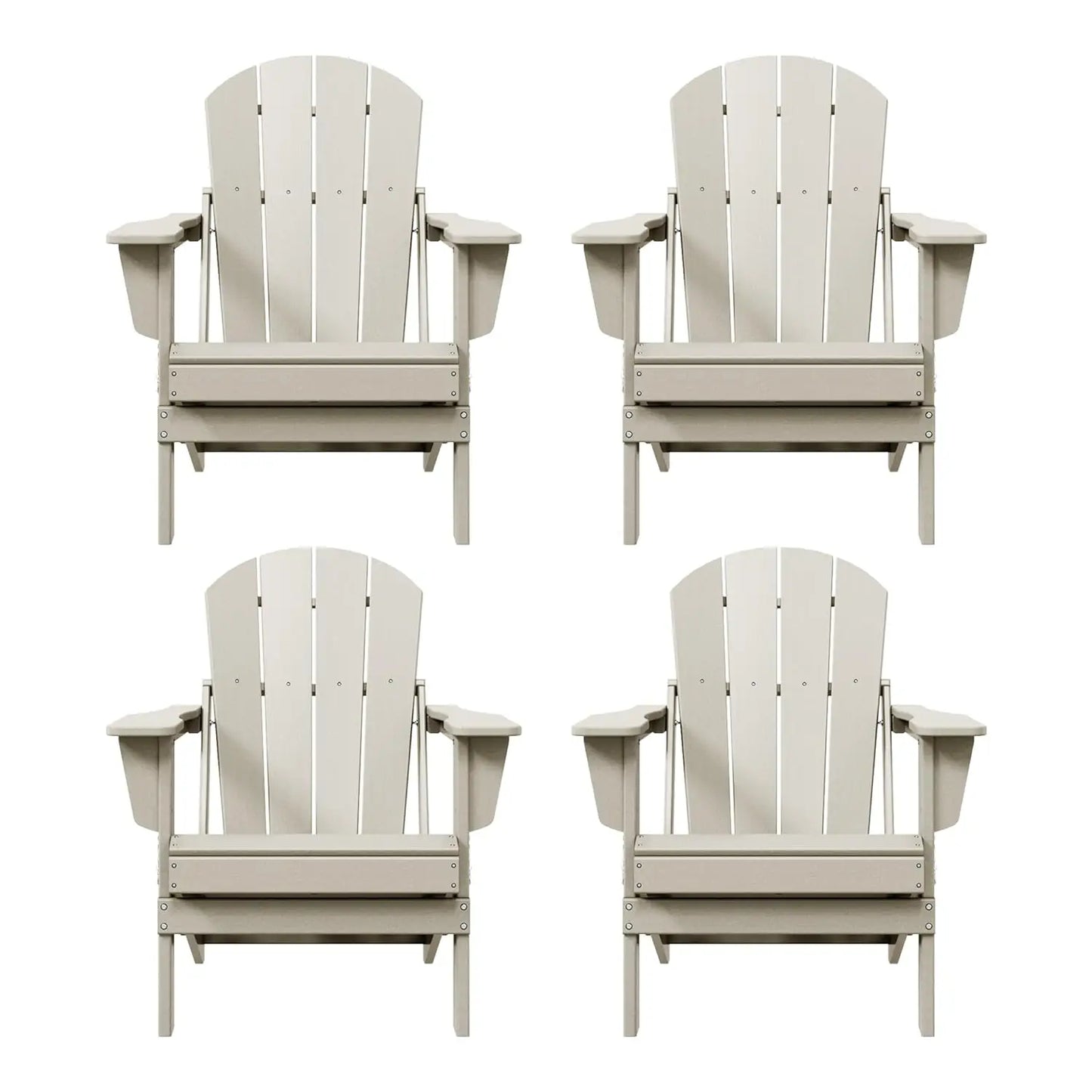 Folding Poly Adirondack Chair (Set of 4)
