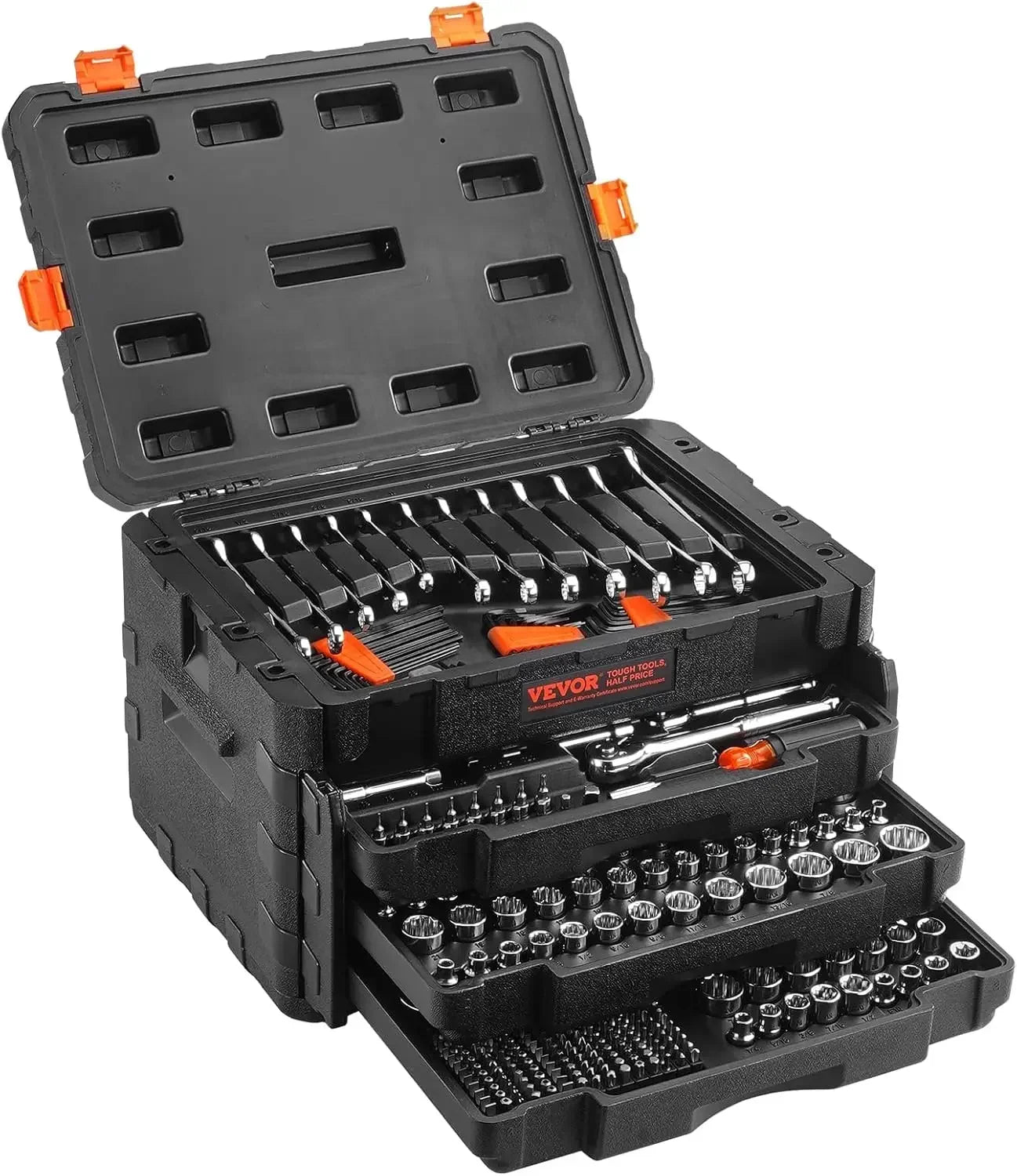 Mechanics Tool Set , 1/4" 3/8" 1/2" Drive