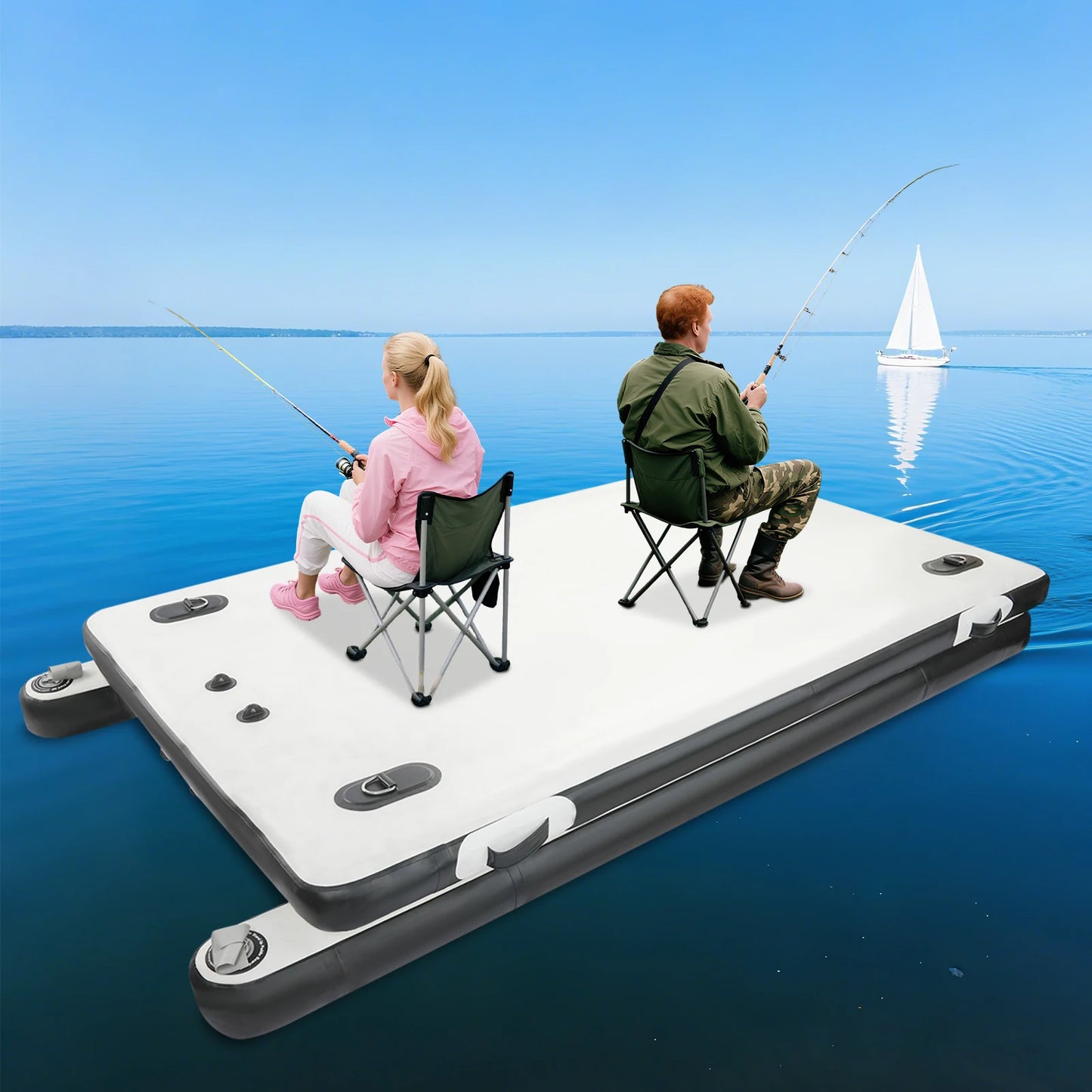 2.5M Portable Inflatable Fishing Boat