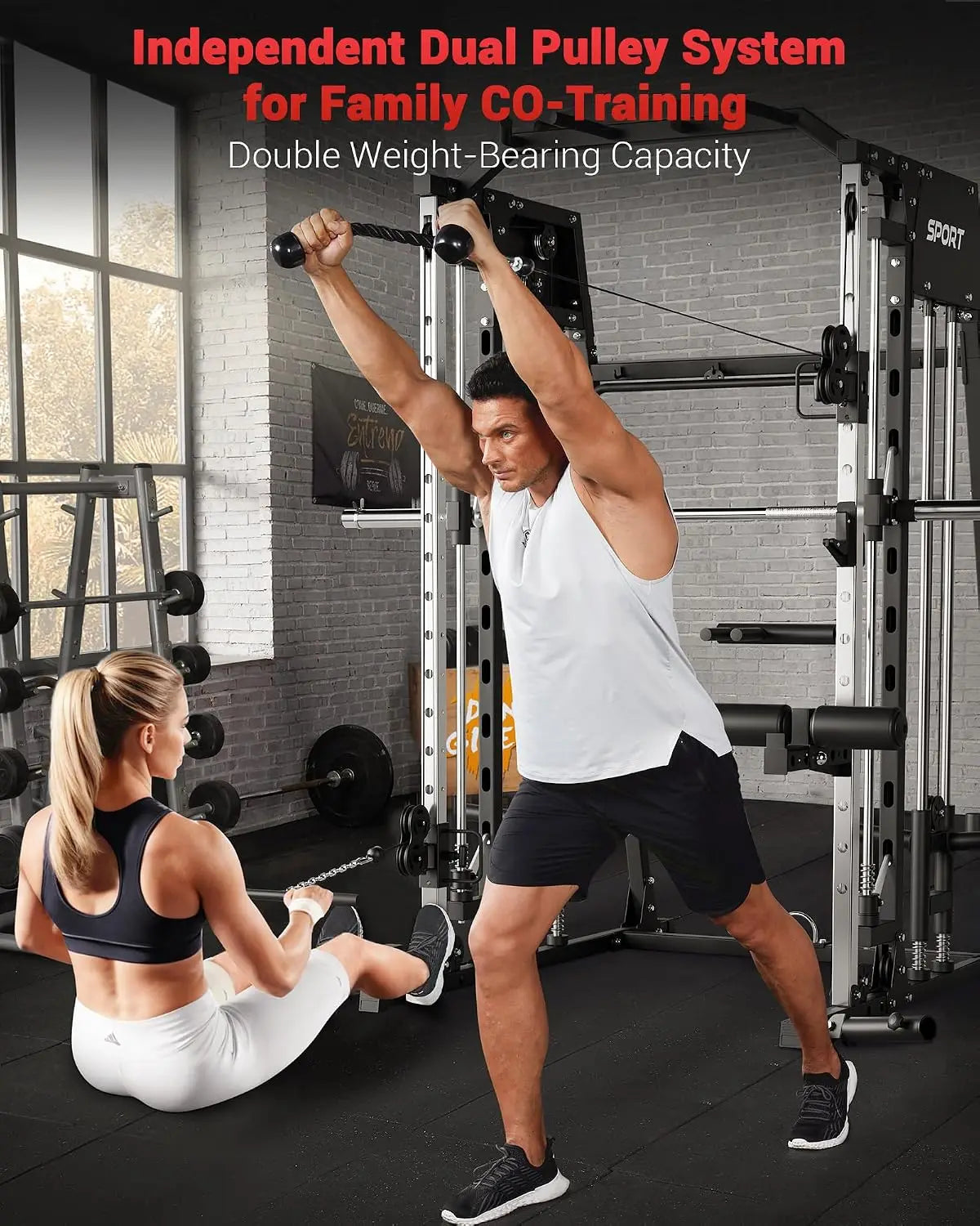Smith Machine Home Gym, Squat Rack & Power Cage