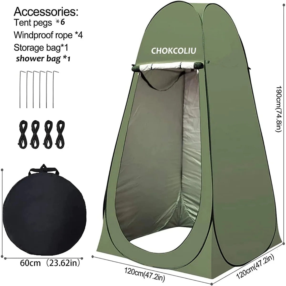 Camping Shower Tent Solar Heated