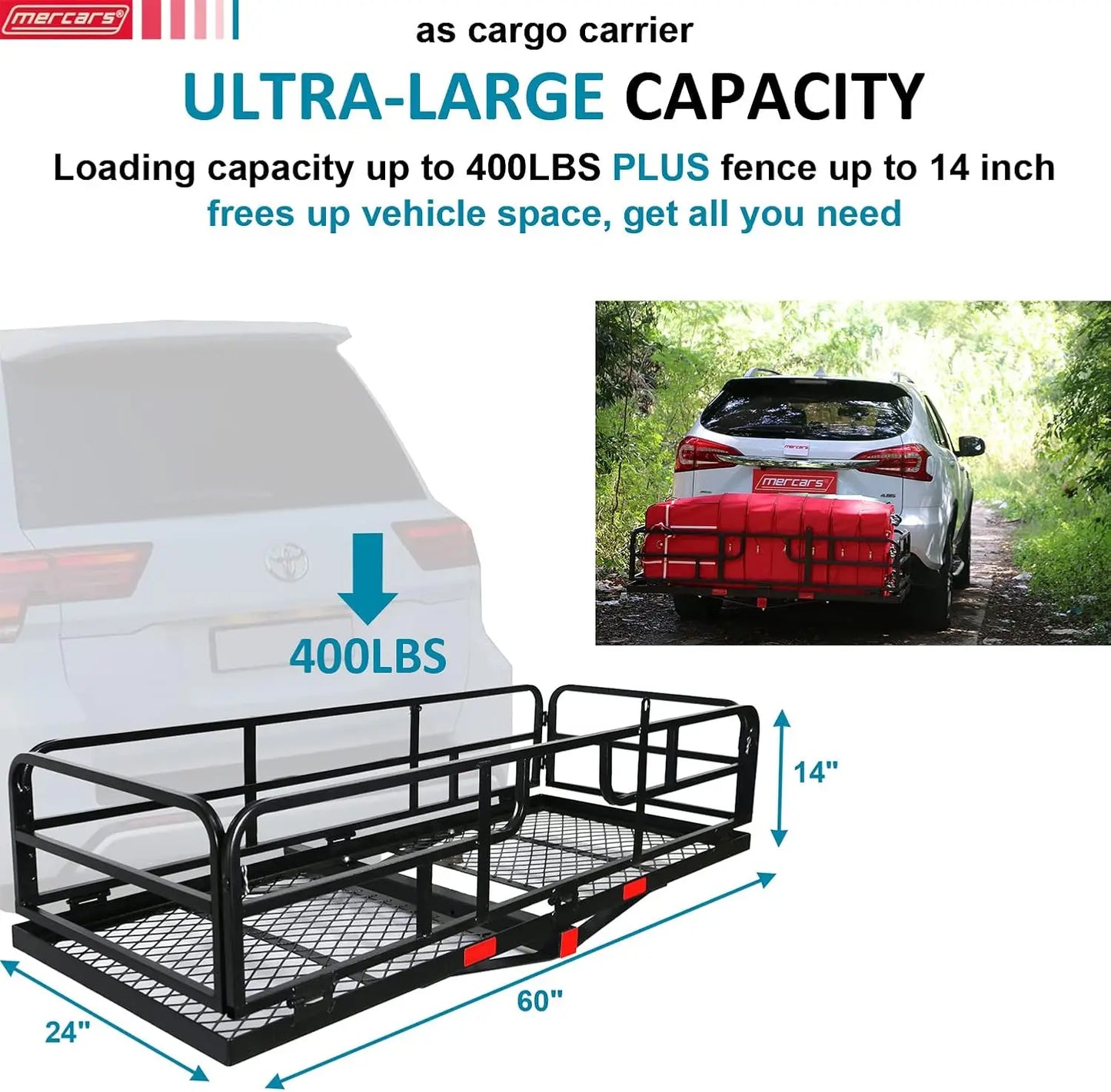 Bike Rack Fits 2 Fat-Tire Electric Bicycle