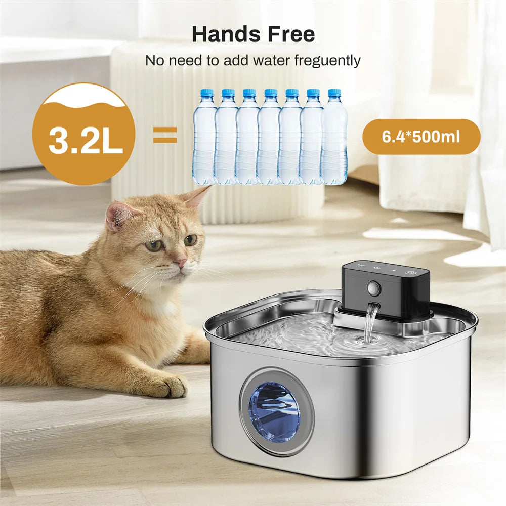 3.2L Automatic Pet Water Feeder with Motion Sensor