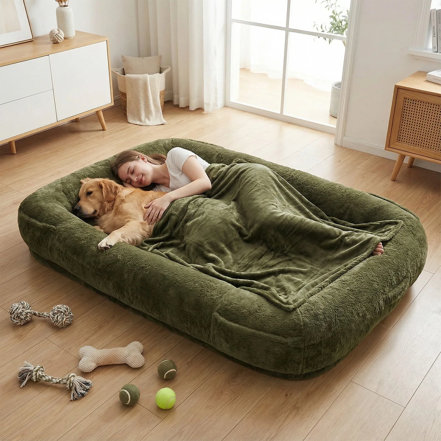 Human Dog Bed 71x47x12in Washable