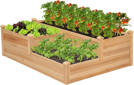 3-Tier Wooden Raised Garden Bed