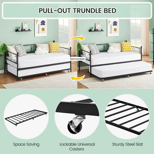 Sofa with Pull-Out Trundle Bed
