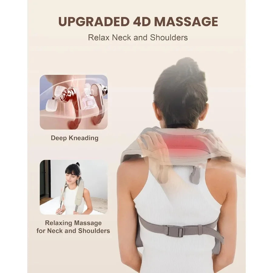 Cordless Massager with Heat  for Neck and Shoulder