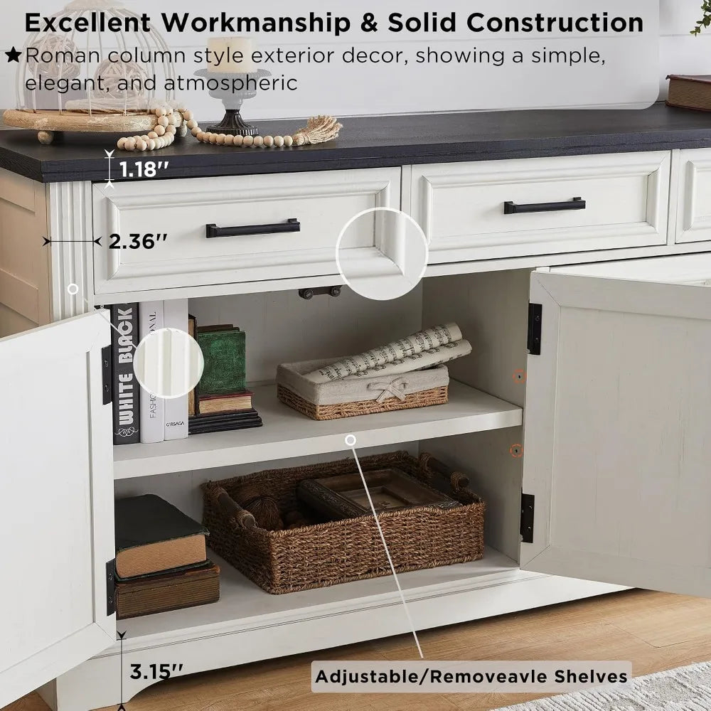 66" Farmhouse Buffet Coffee Bar
