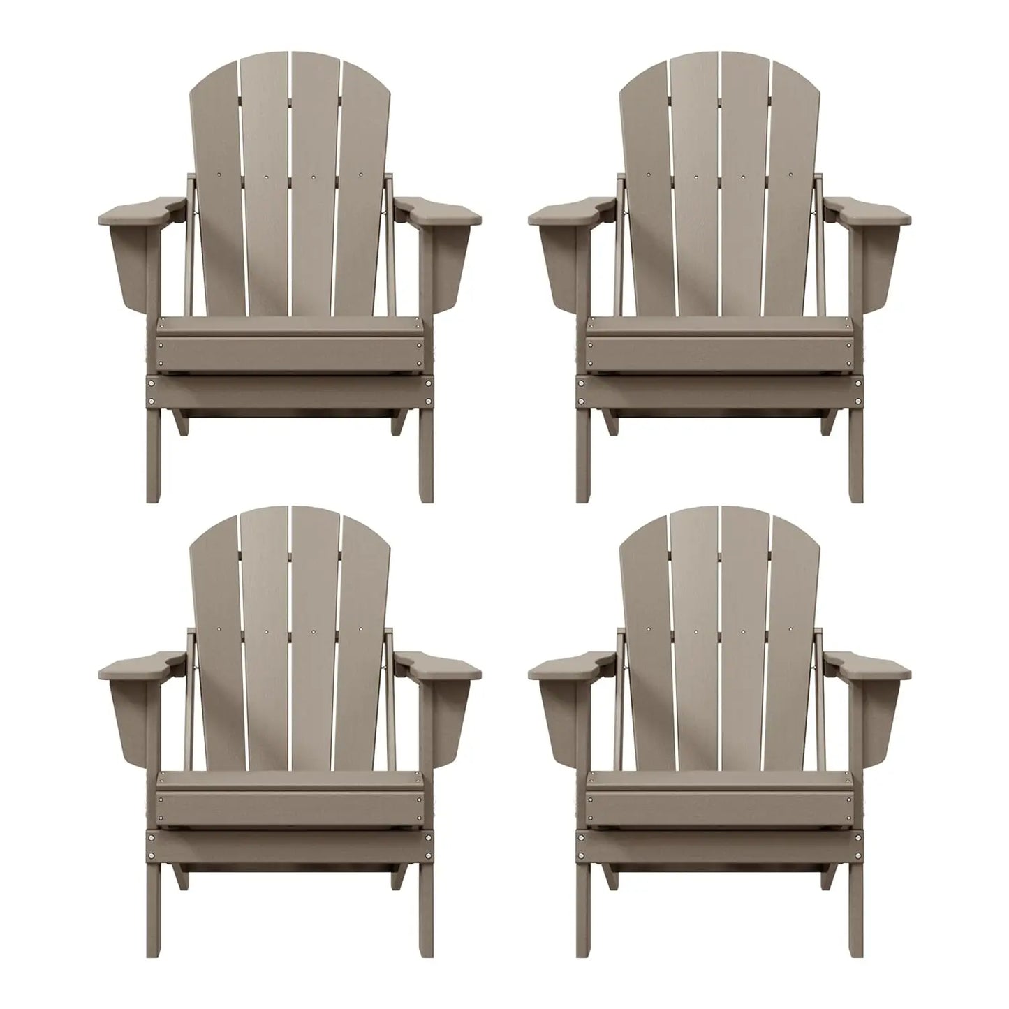 Folding Poly Adirondack Chair (Set of 4)