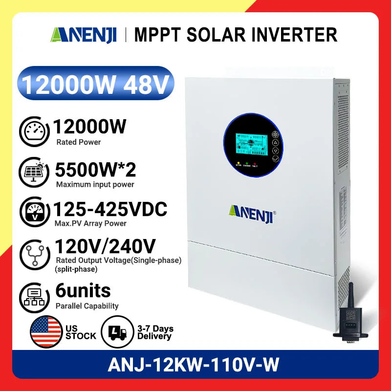 120V/220V 12KW hybrid solar inverter 48V