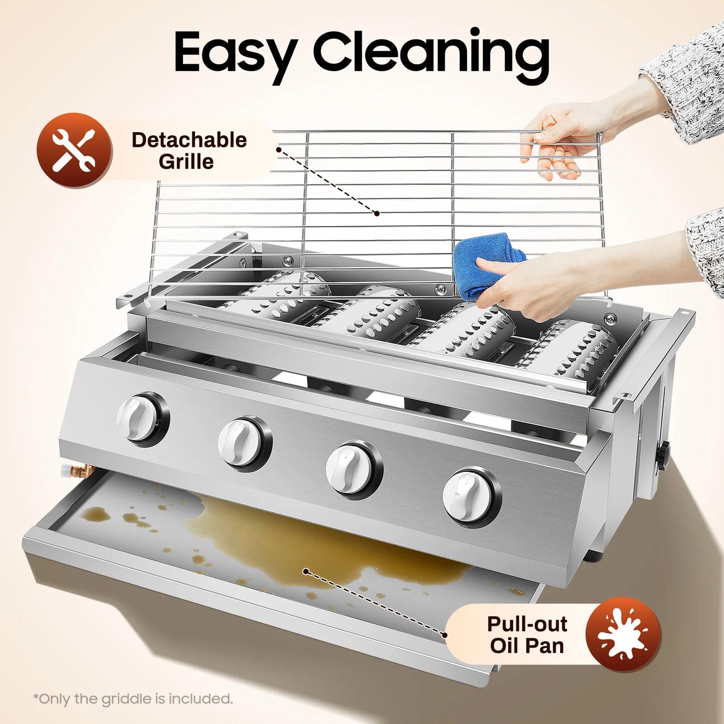 4 Burners Propane Grill