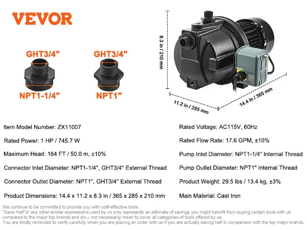 Shallow Well Jet Pump