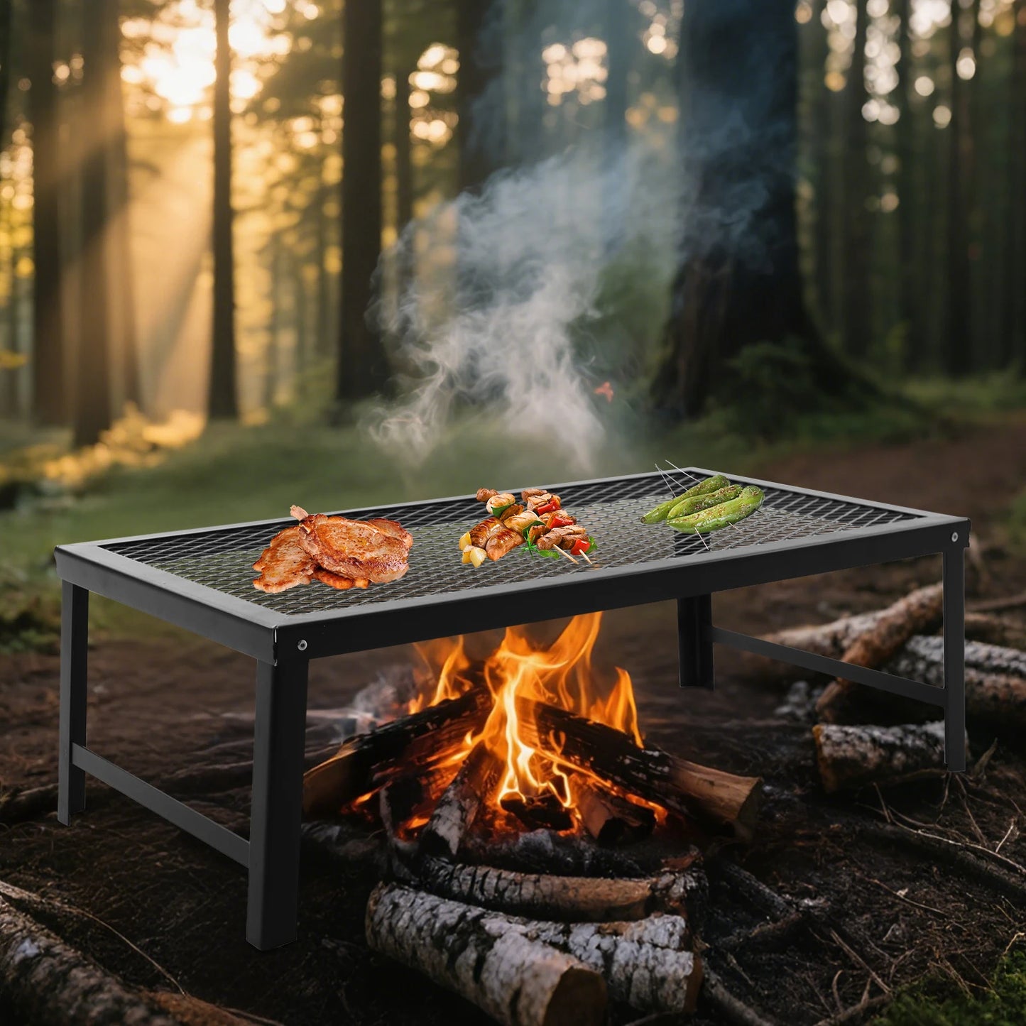 Portable Foldable Campfire Grill