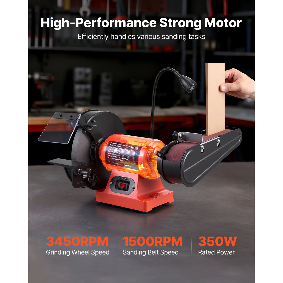 8" Bench Grinder & 2" x 28" Belt Sander Combo