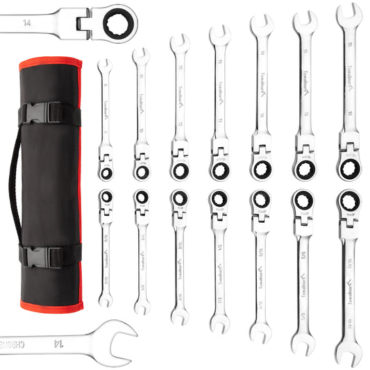 14PCS  Metric and Standard Combination Ratchet Wrench Set