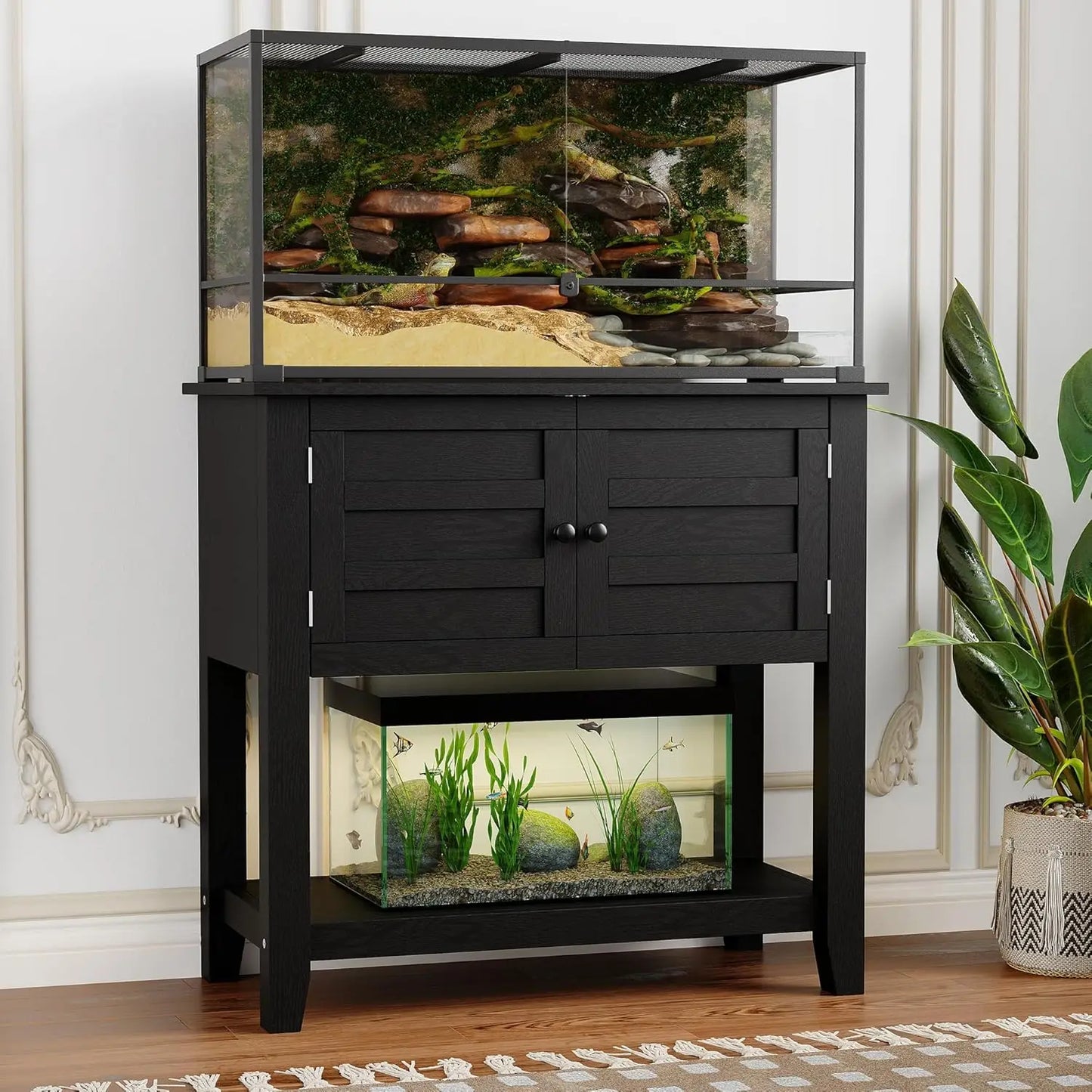 20-29 Gallon Aquarium Stand with Charging Station