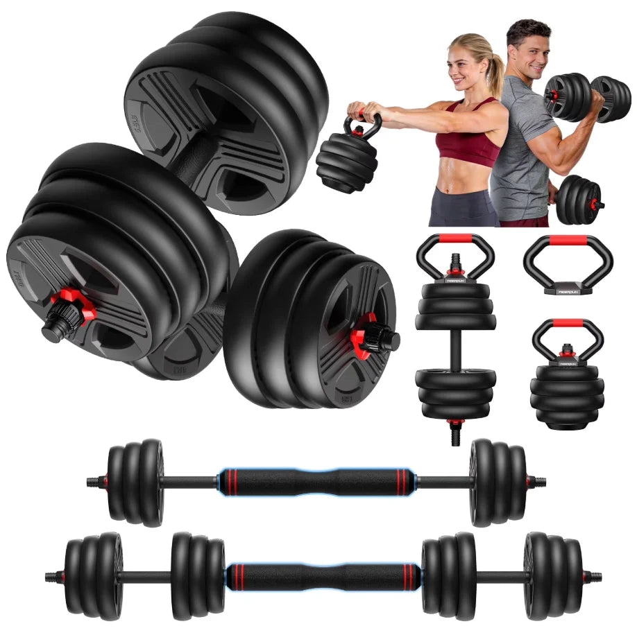 Adjustable 5 in 1 Free Weights Set