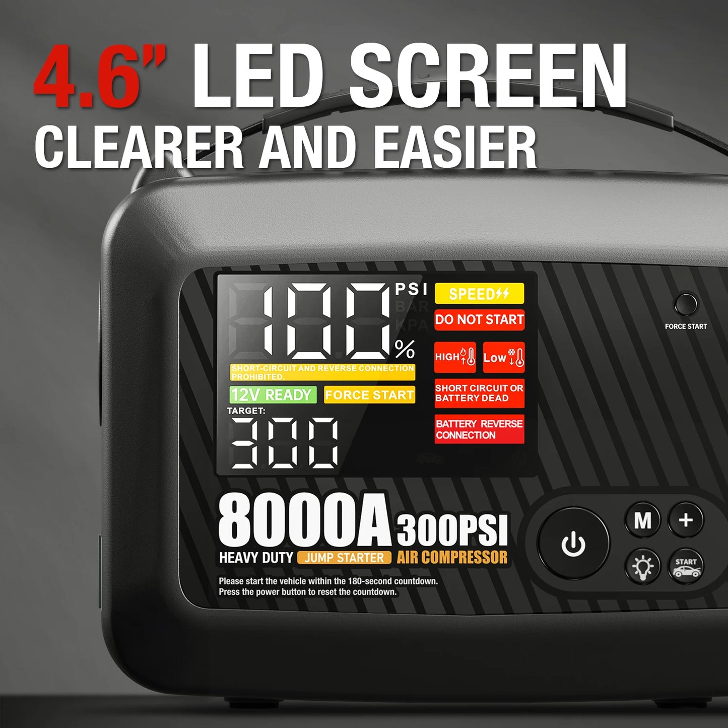 8000A Car Jump Starter With Air Pump