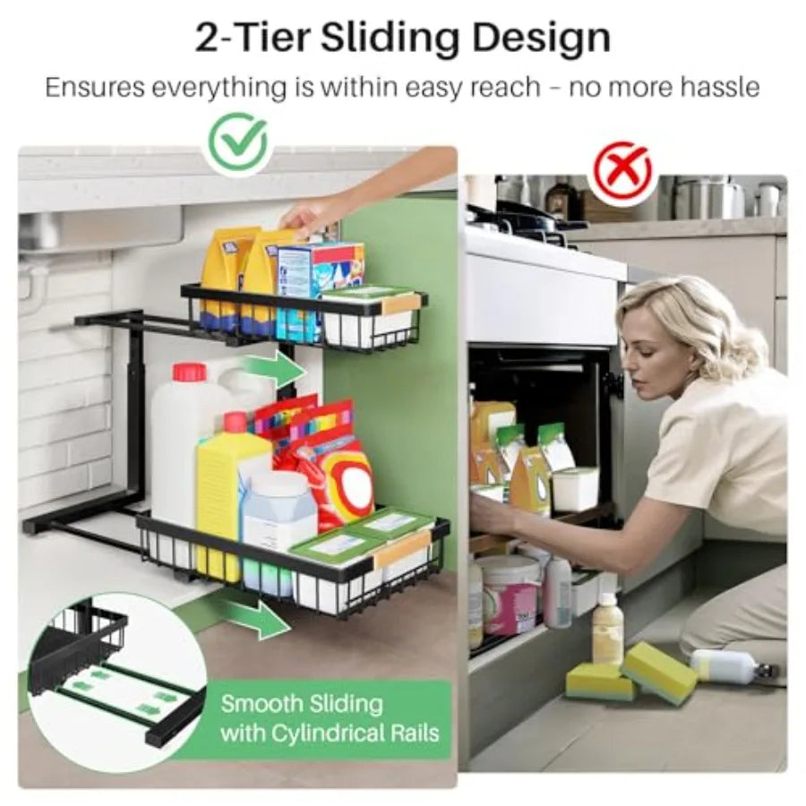 2 Tier Under the Sink Storage