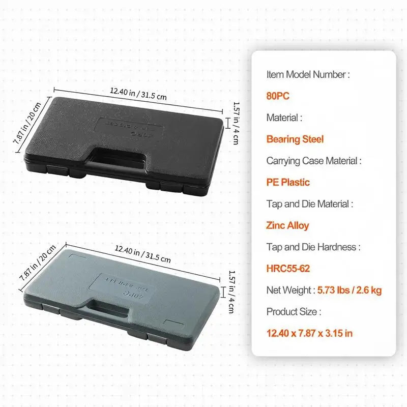 Tap and Die Set Metric and SAE