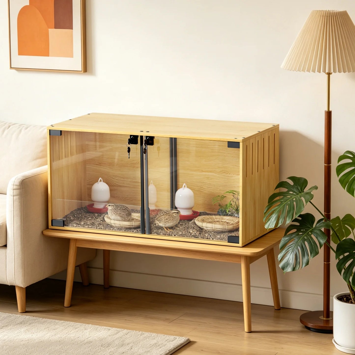 Wooden Hamster Guinea Pigs Cage
