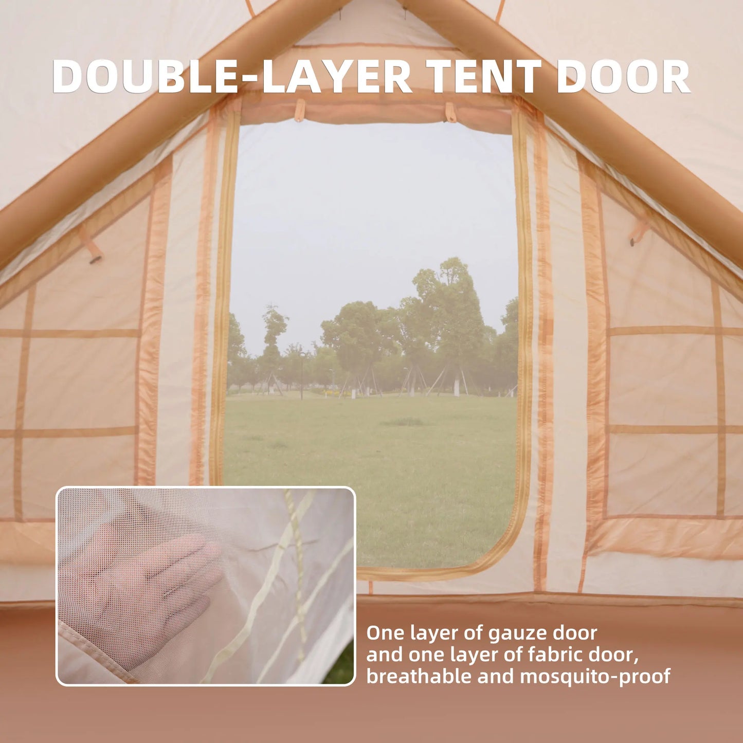 Inflatable Camping Tent  Includes Hand Pump