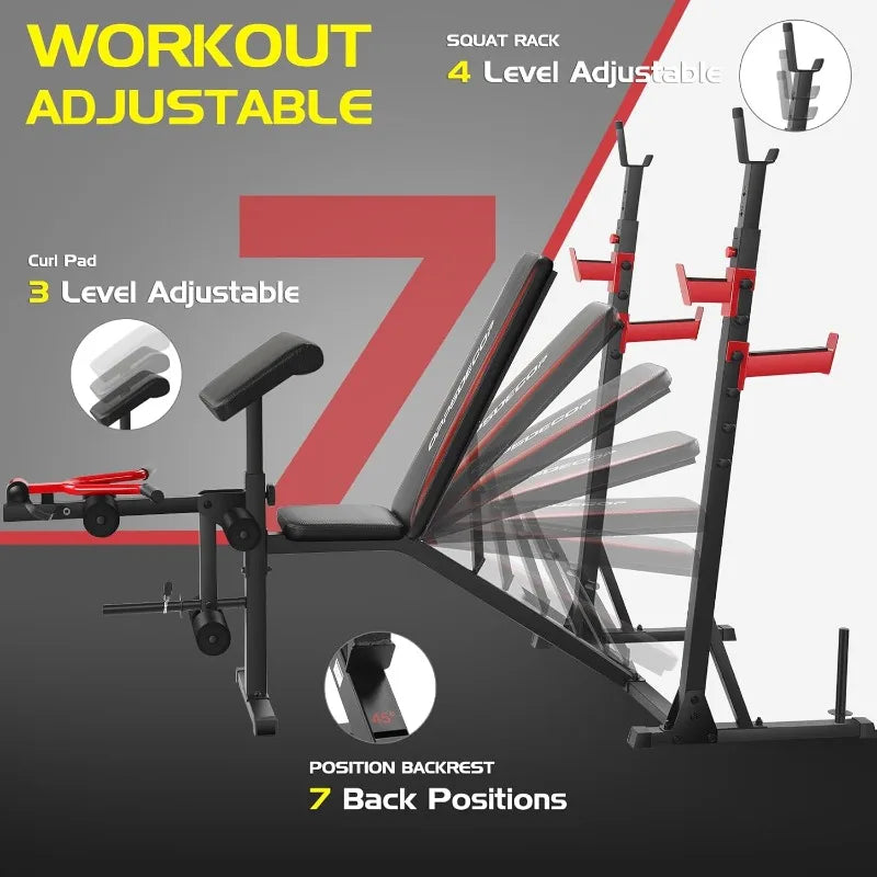 900LBS Weight Bench Set