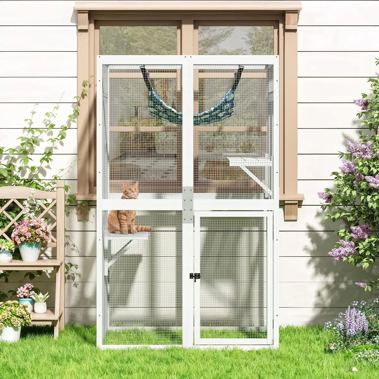 Wooden Catio Outdoor Cat Enclosure