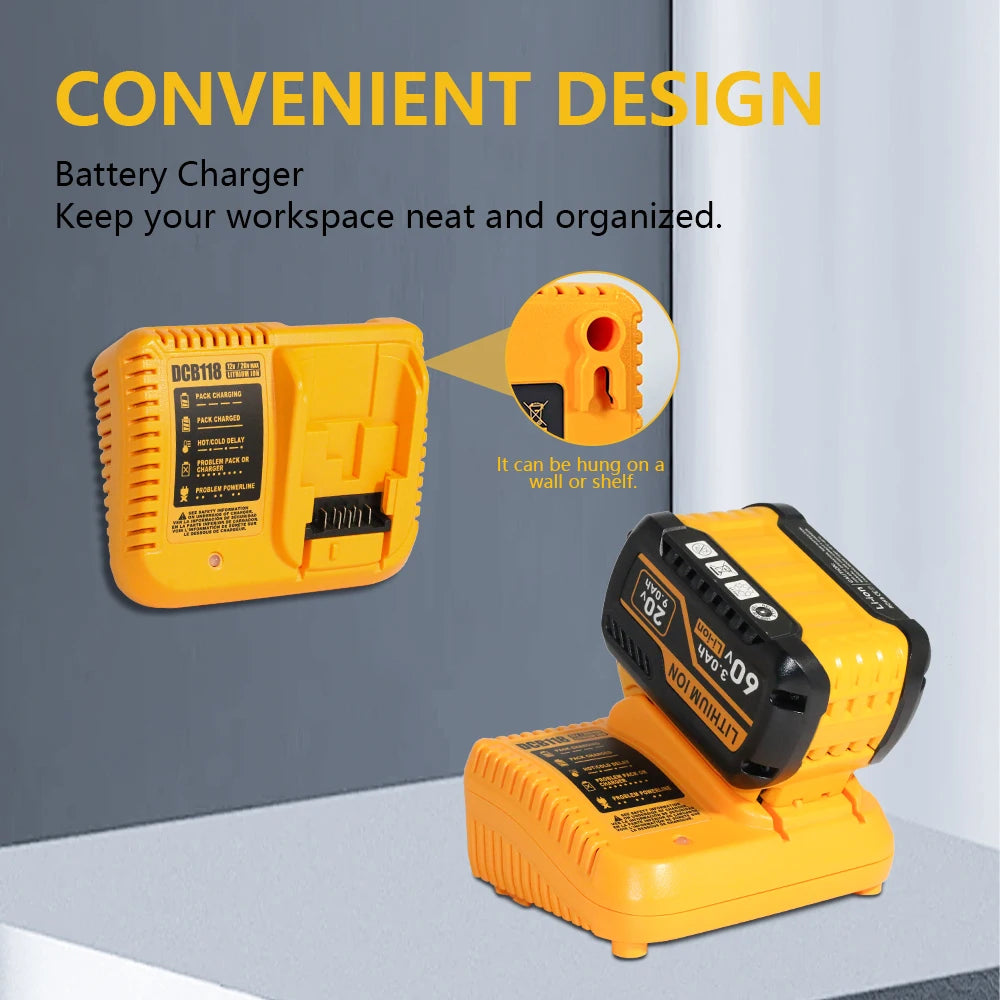 12.0Ah 20V/60V Lithium Replacement Battery for Dewalt