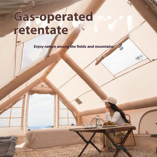 Inflatable , Luxury Camping Tents With Stove Plug