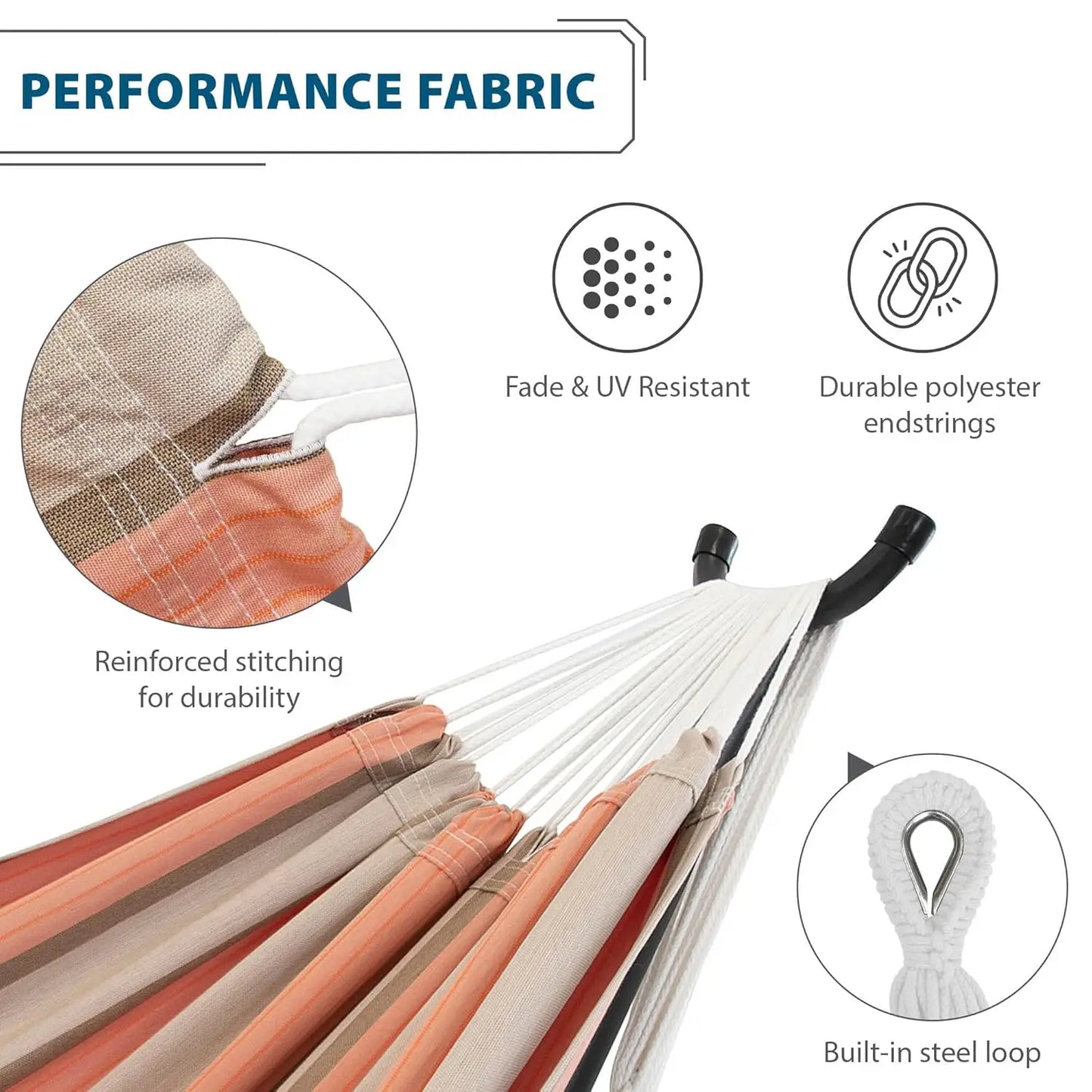 Weather-Resistant Double Brazilian Hammock