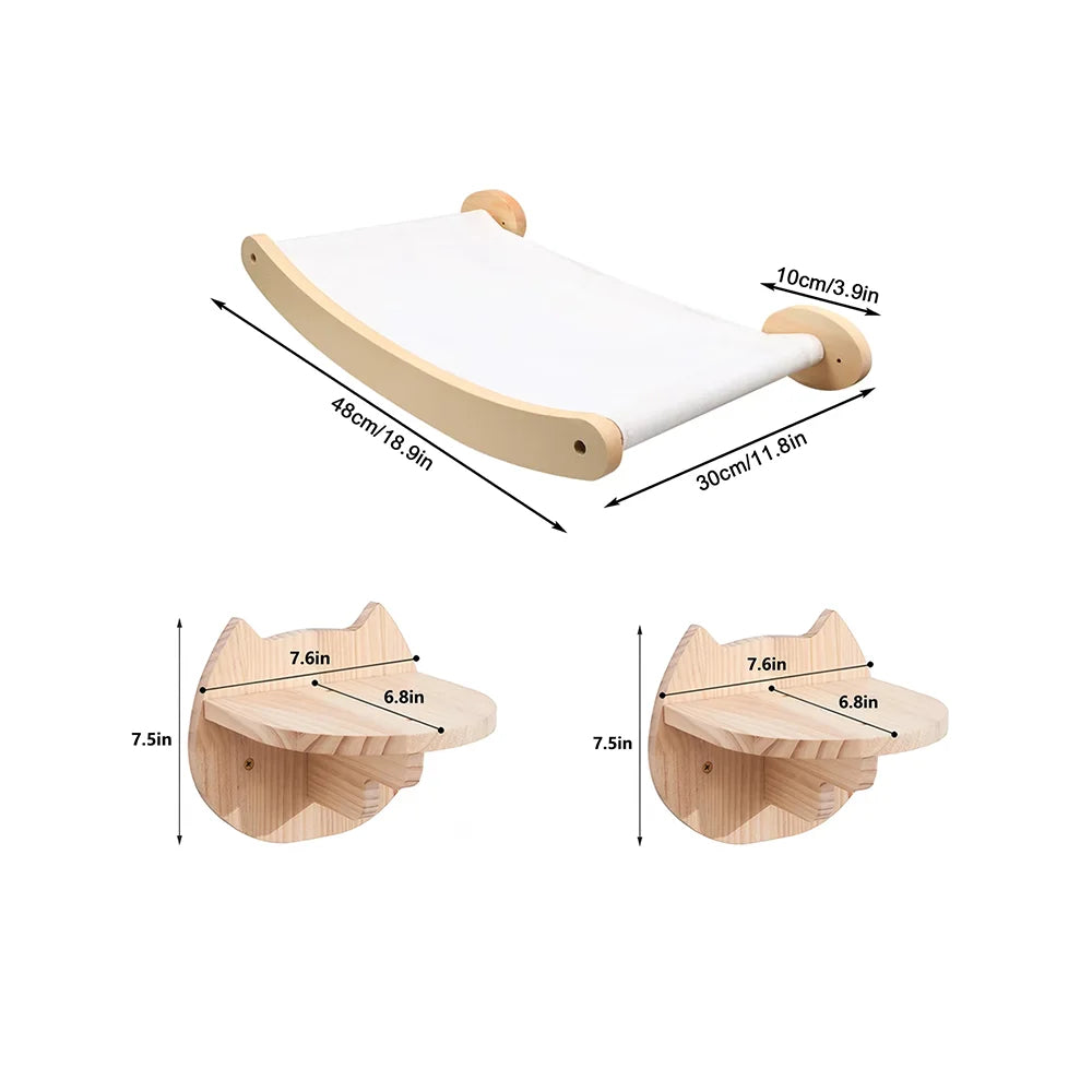 Cat Hammock and Stairway  Wall Mounted