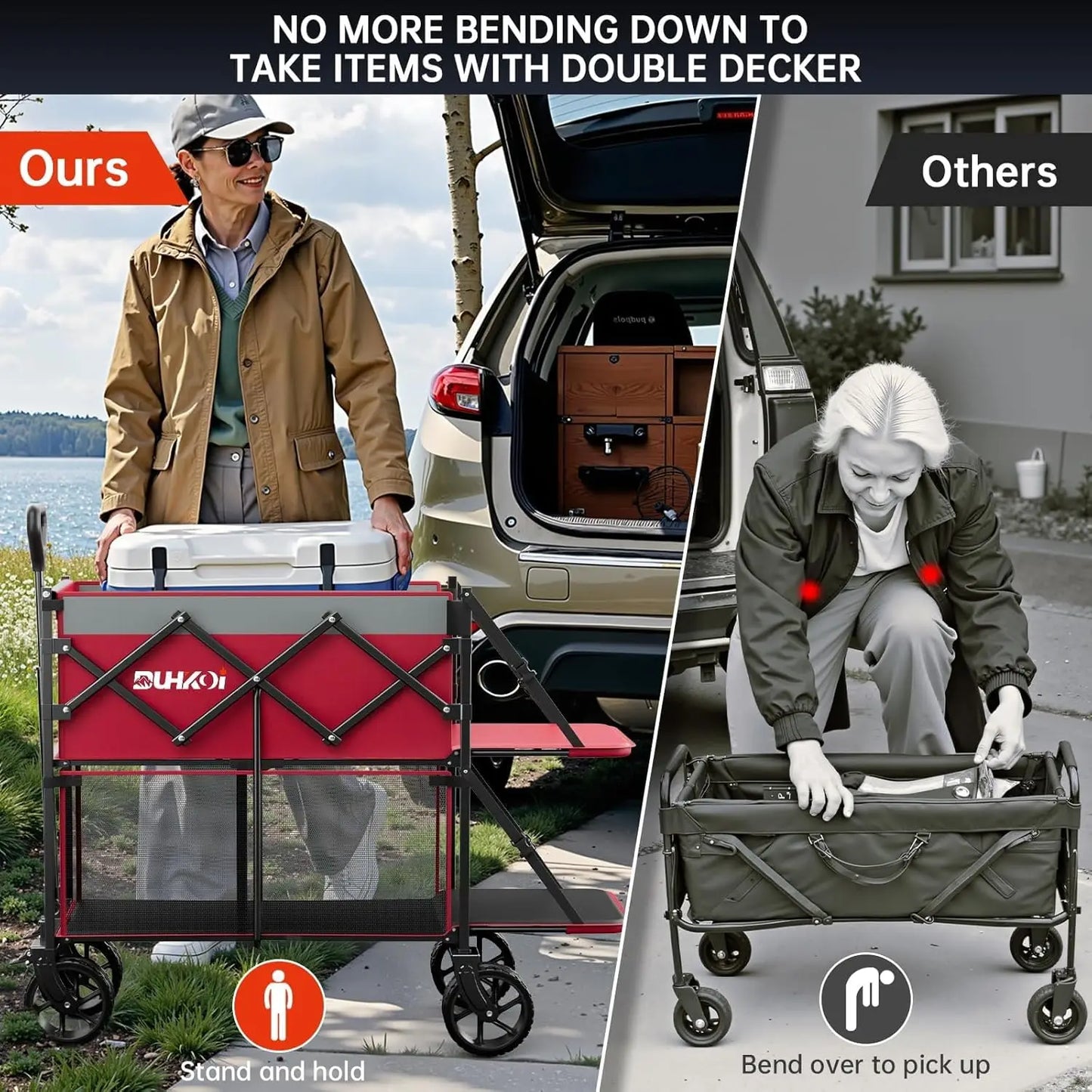 Double Decker Collapsible Wagon
