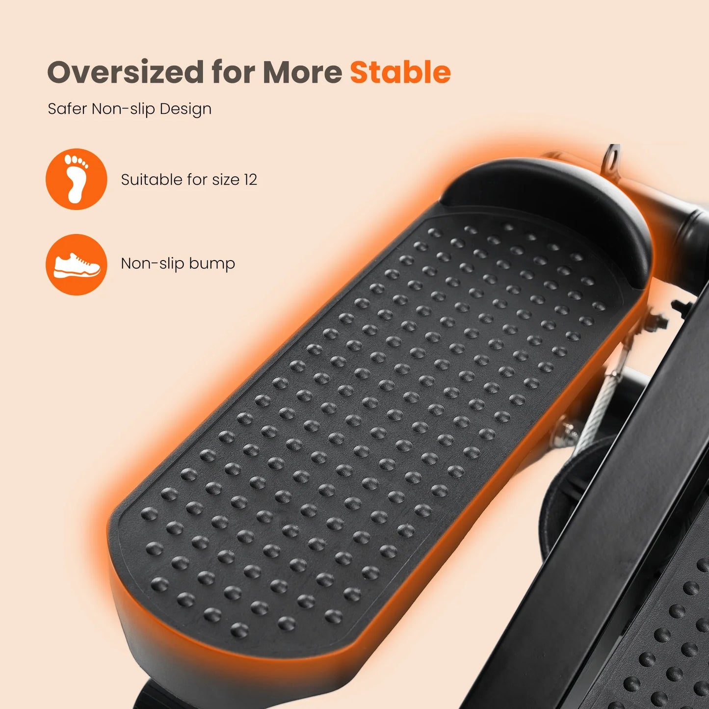Mini Stepper with Resistance Bands 300 LBS Weight Capacity