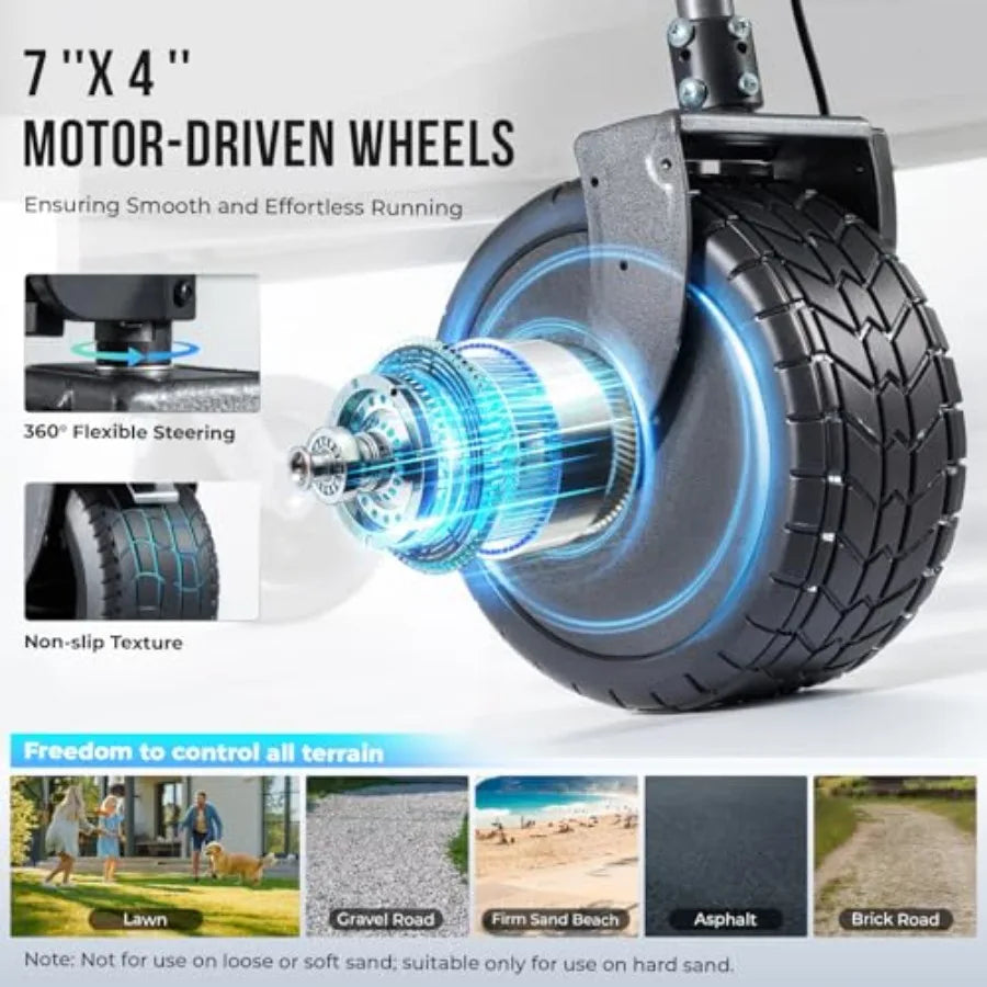 Electric  Wagon with All-Terrain Wheels  and 12-Mile Battery Life