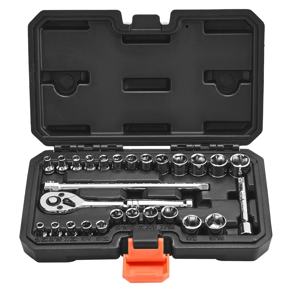 1/4 inch Drive Socket and Ratchet Set, SAE and Metric