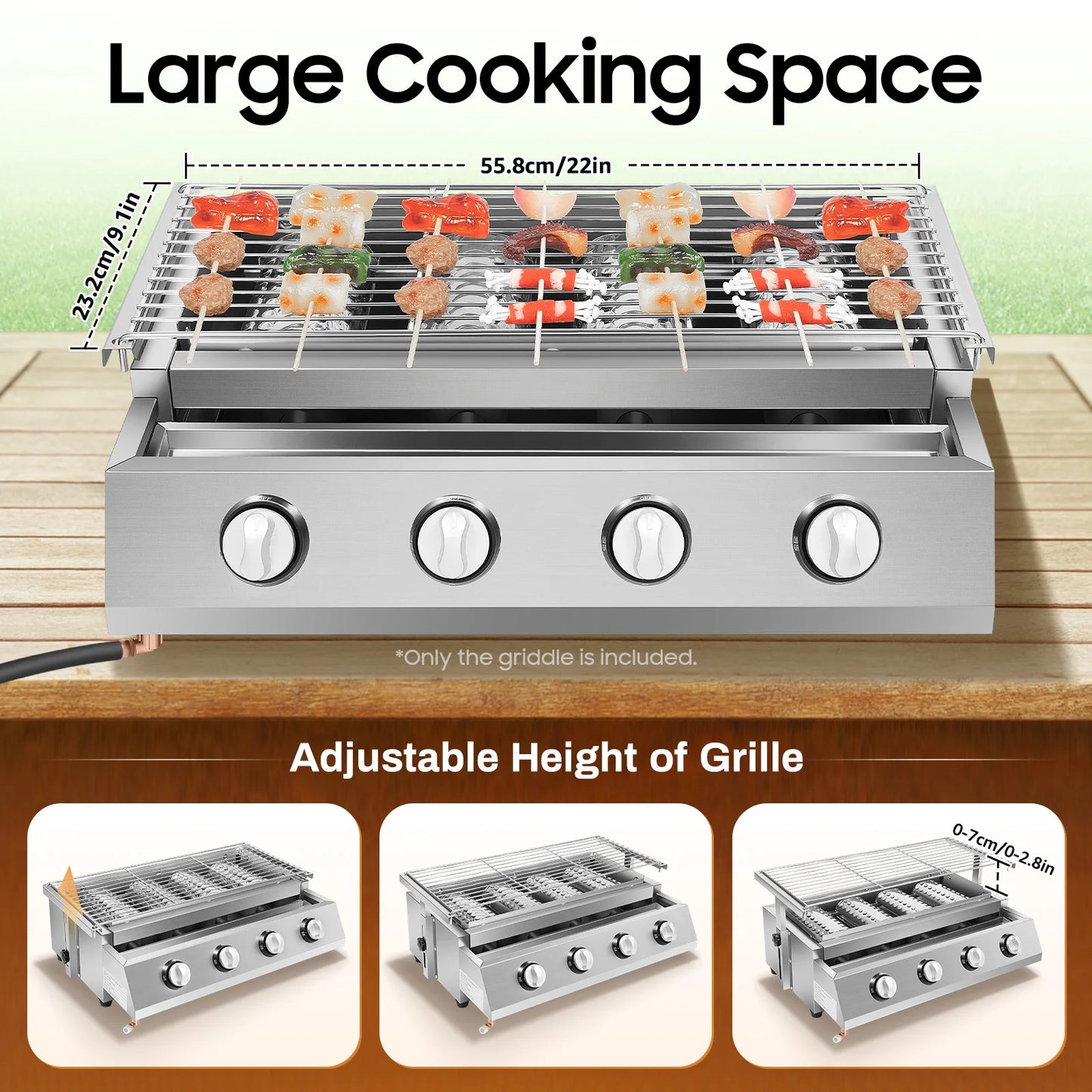 4 Burners Propane Grill