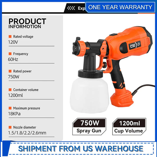 750W Paint Sprayer 1200ml
