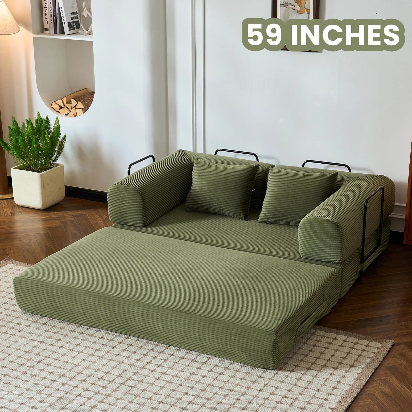 79'' Convertible Futon Sleeper Sofa Bed