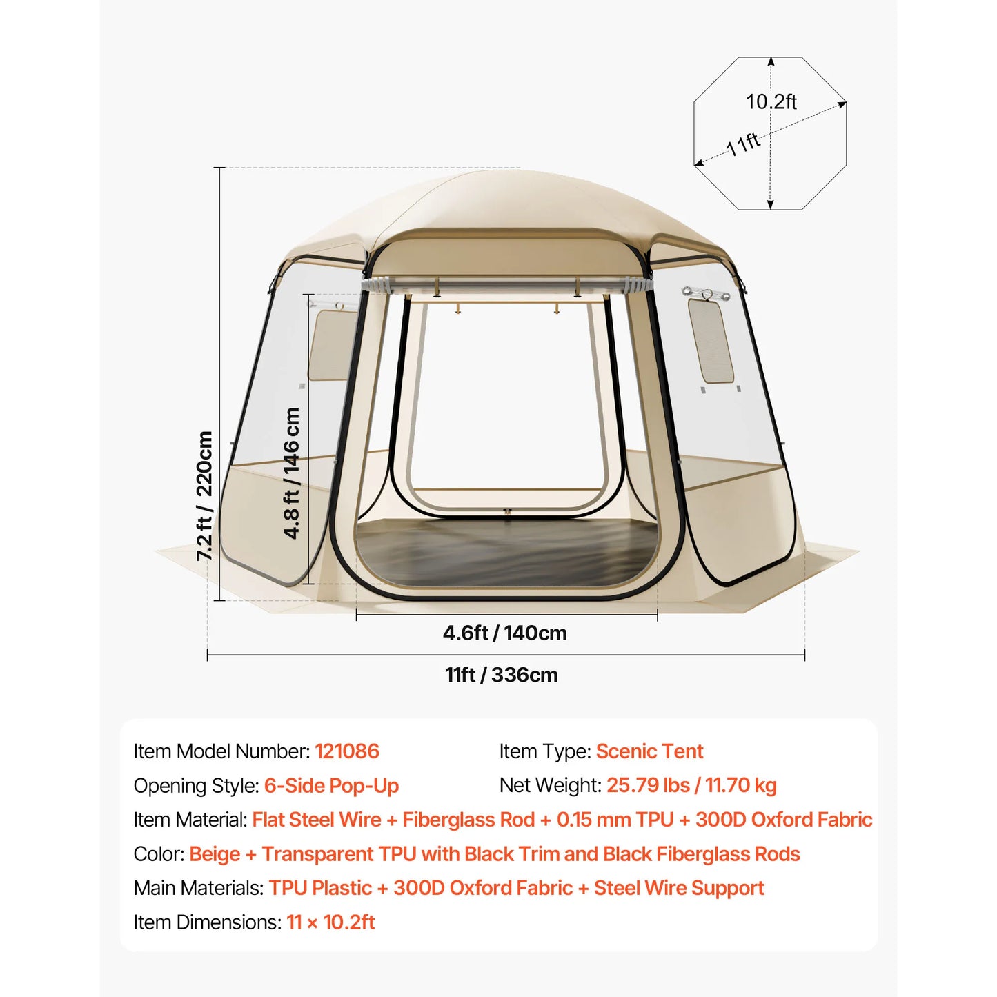 Pop up Bubble Tent Waterproof
