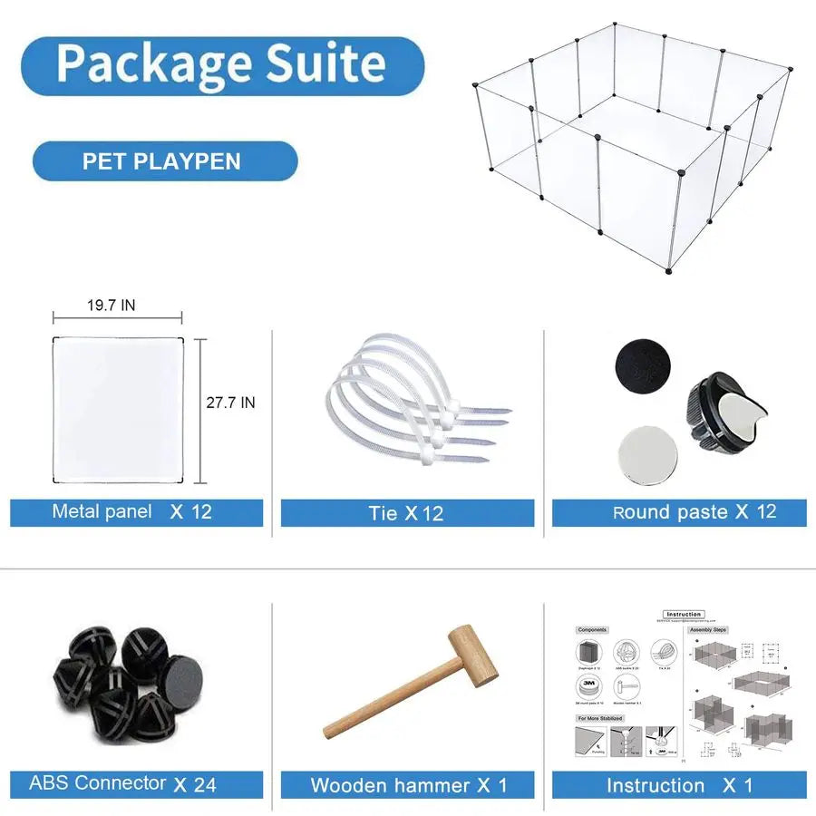 Portable Plastic Pet Playpen