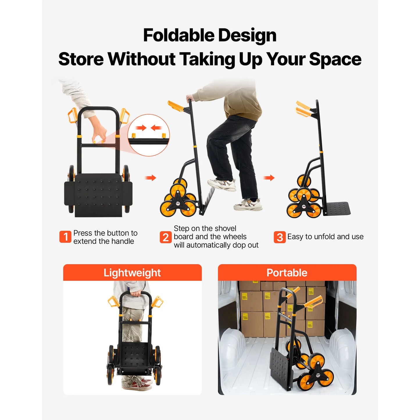 Stair Climbing Cart Folding