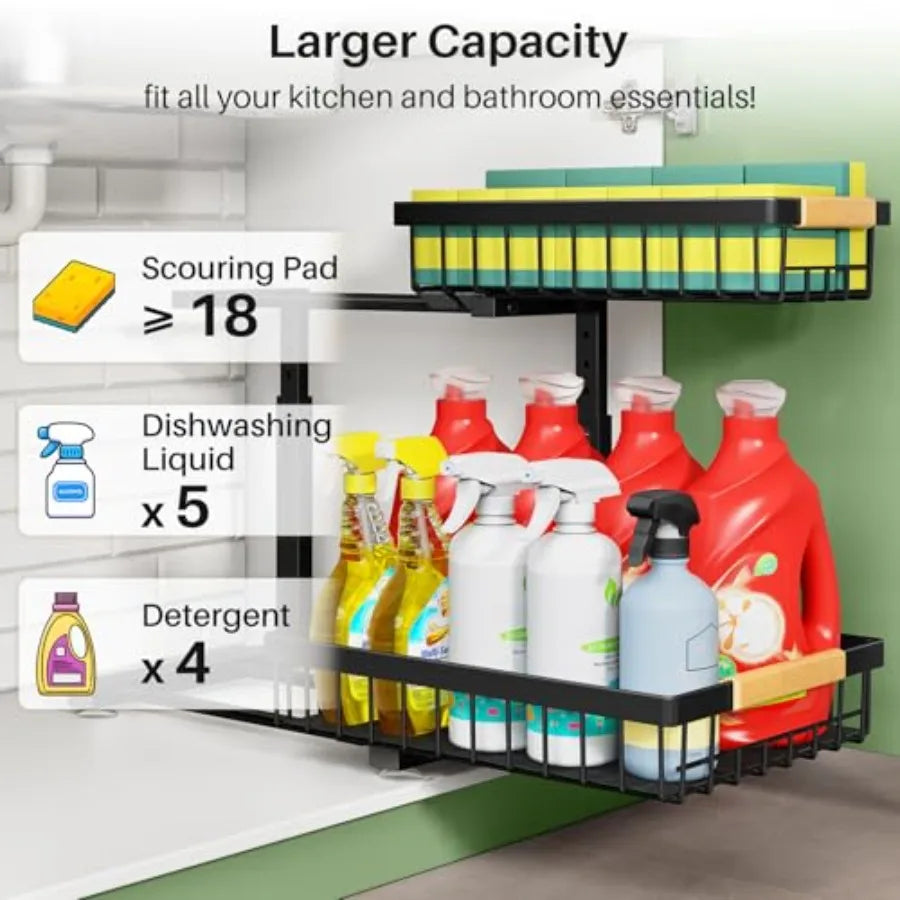 2 Tier Under the Sink Storage