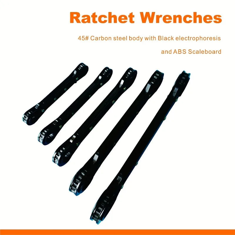 5-piece Double-ended Ratchet Wrench Set