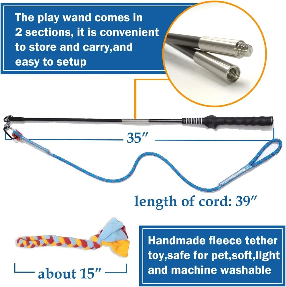 Interactive Flirt Pole Toy for Dogs