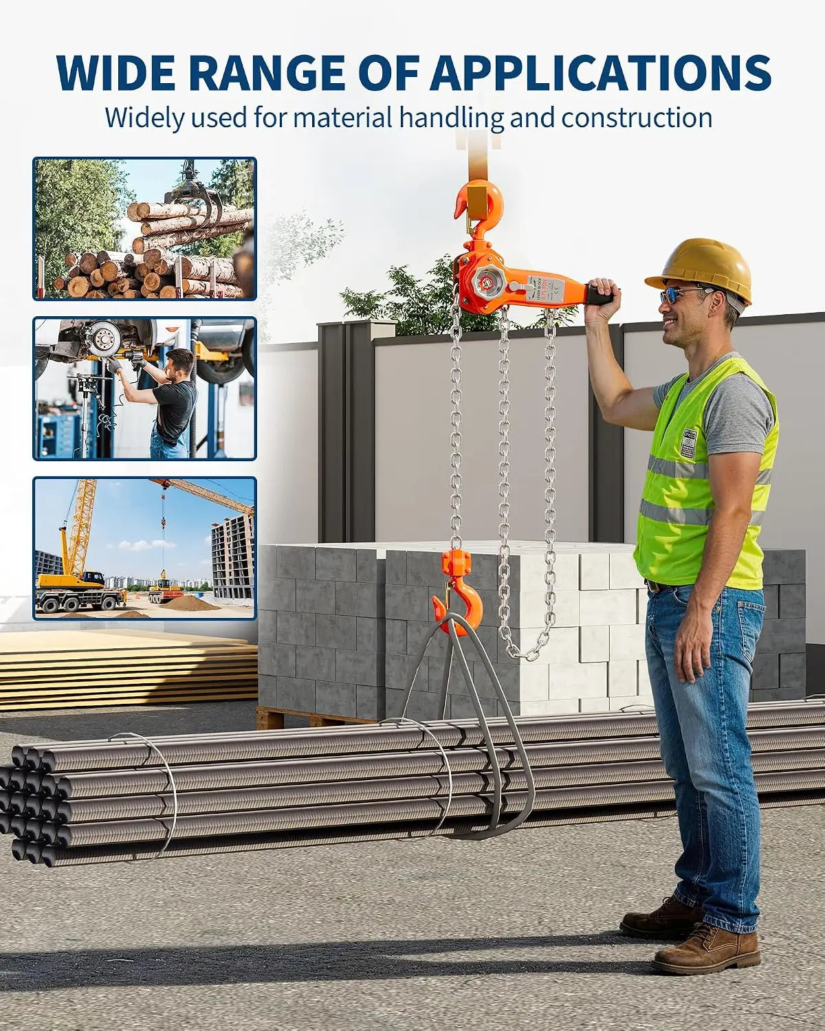 Manual Lever Chain Hoist with Galvanized Chain