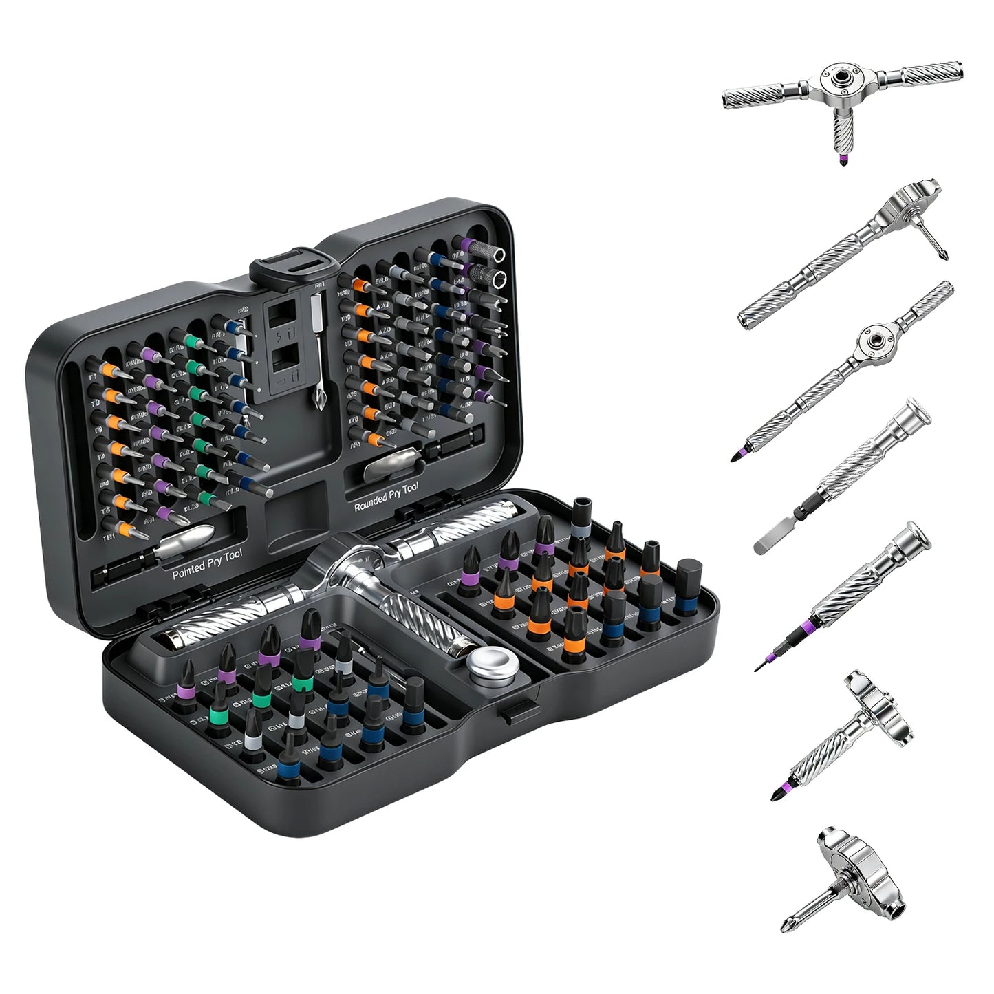 100in1 Ratchet Screwdriver Set Magnetic Bits