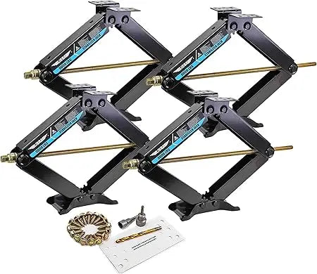 Set of 4 Camper Stabilizer Leveling Scissor Jacks