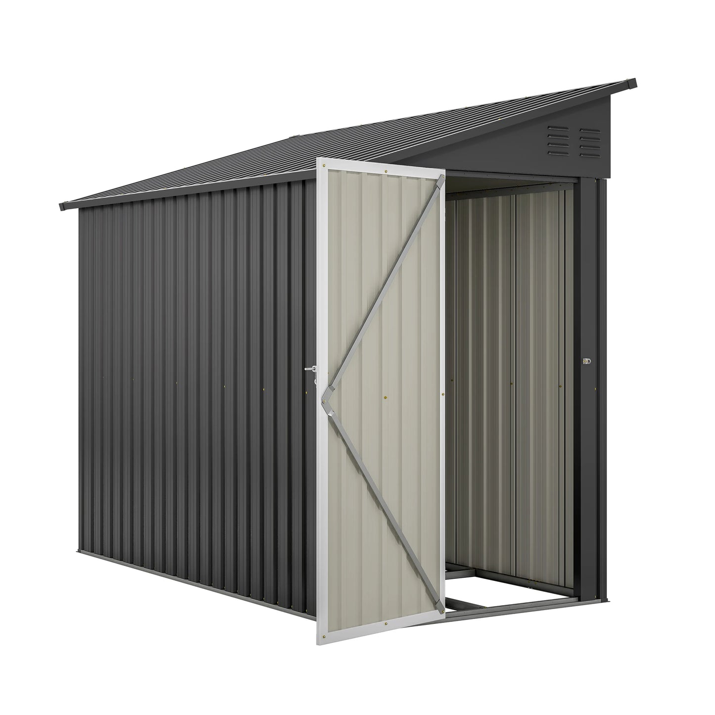 Metal Lean-To Storage Shed