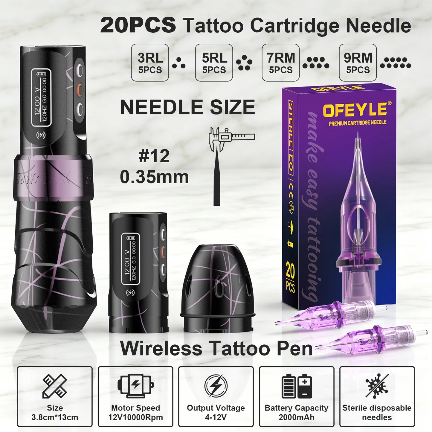 Wireless Rotary Tattoo Pen Kit